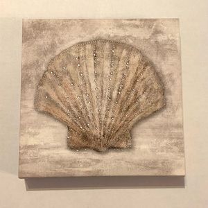 Beautiful seashell poster with jewels